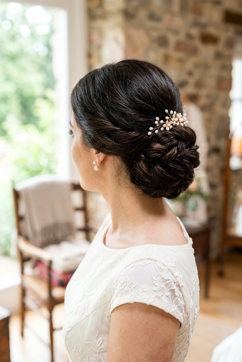 Low Textured Bun For Thick Hair - 20 low textured bun for bride - 20 low textured bun for bride