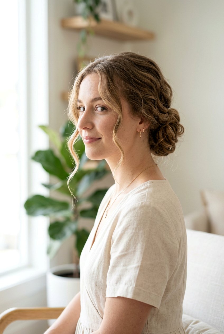 Low Textured Bun For Thin Hair - 20 voluminous updo for thin hair - 20 voluminous updo for thin hair