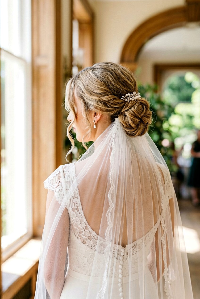 20 Gorgeous Low Textured Bun for Bride Ideas You Will Love