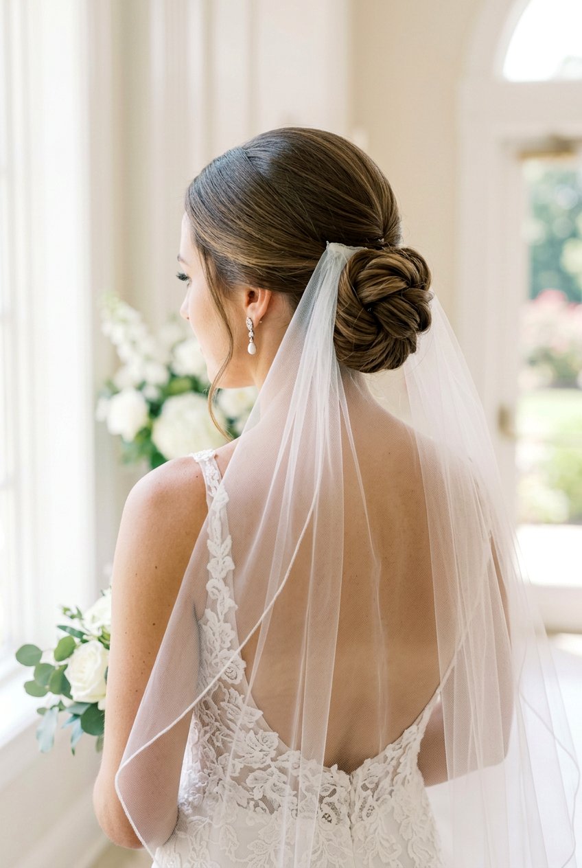 Low Textured Chignon For Bride - 20 low textured bun for bride - 20 low textured bun for bride