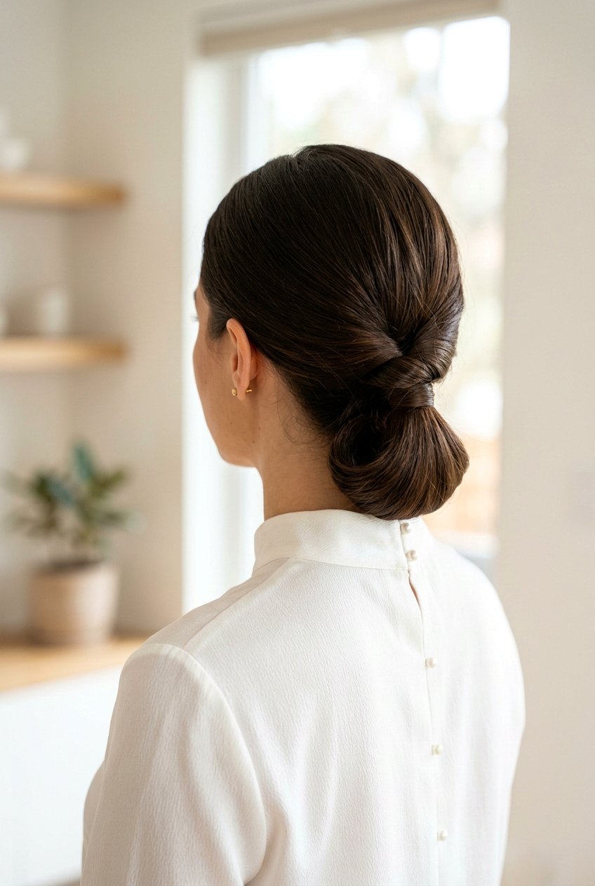 Low Tucked Ponytail - 20 lazy day heatless hairstyle for women - 20 lazy day heatless hairstyle for women