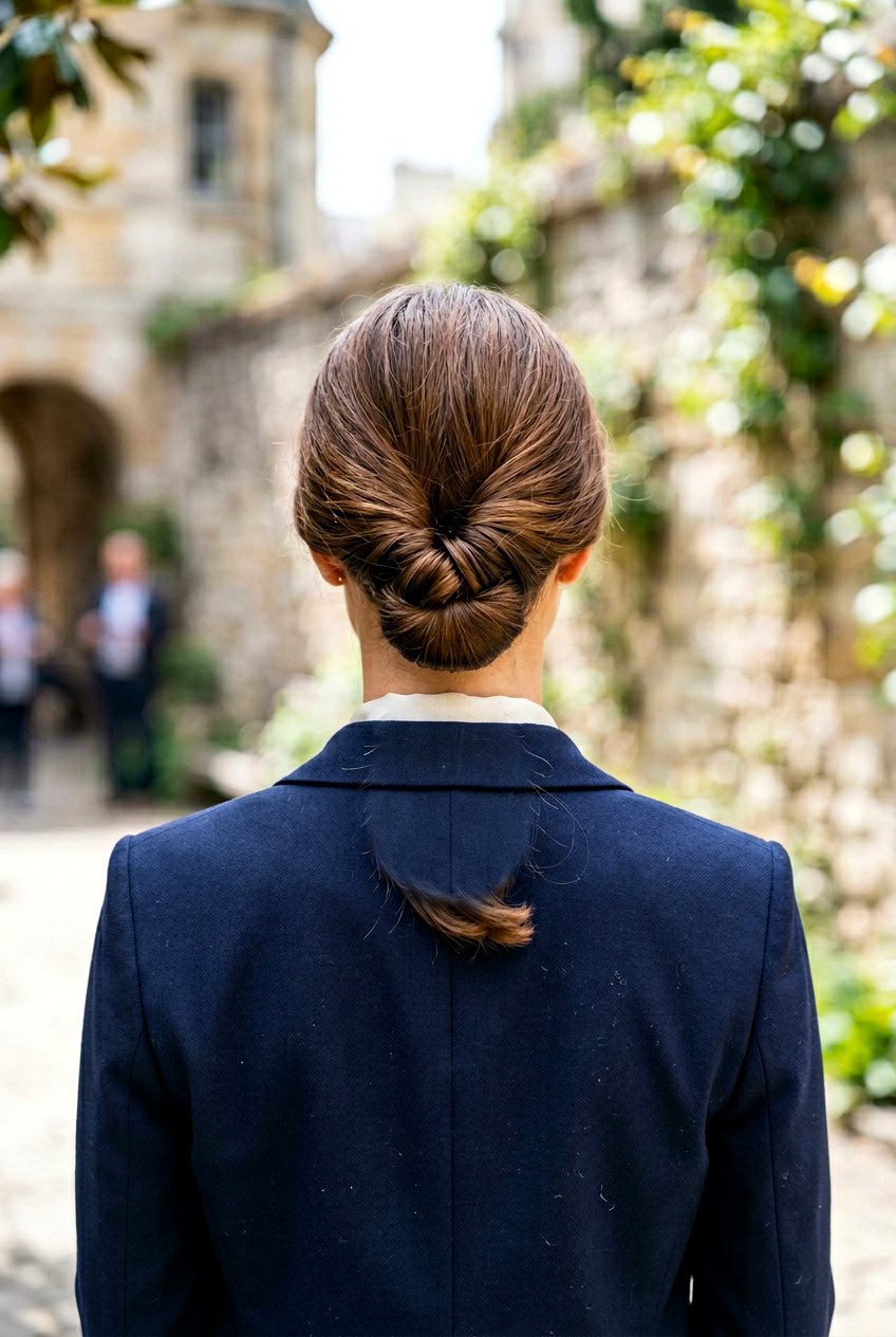 Low Tucked Tail - 20 easy hairstyles for busy moms with medium hair - 20 easy hairstyles for busy moms with medium hair