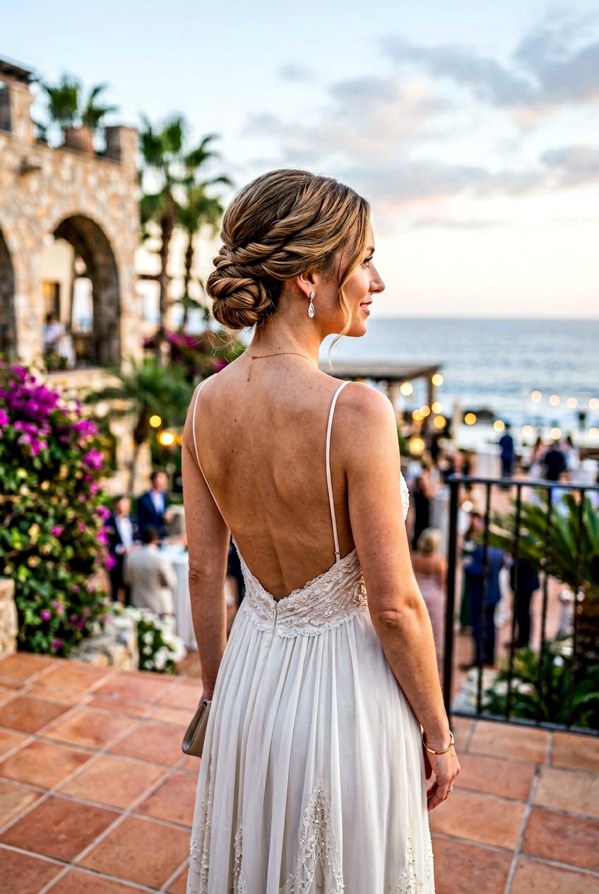 Low Twisted Chignon For Resort Weddings - 20 resort hairstyles for women - 20 resort hairstyles for women