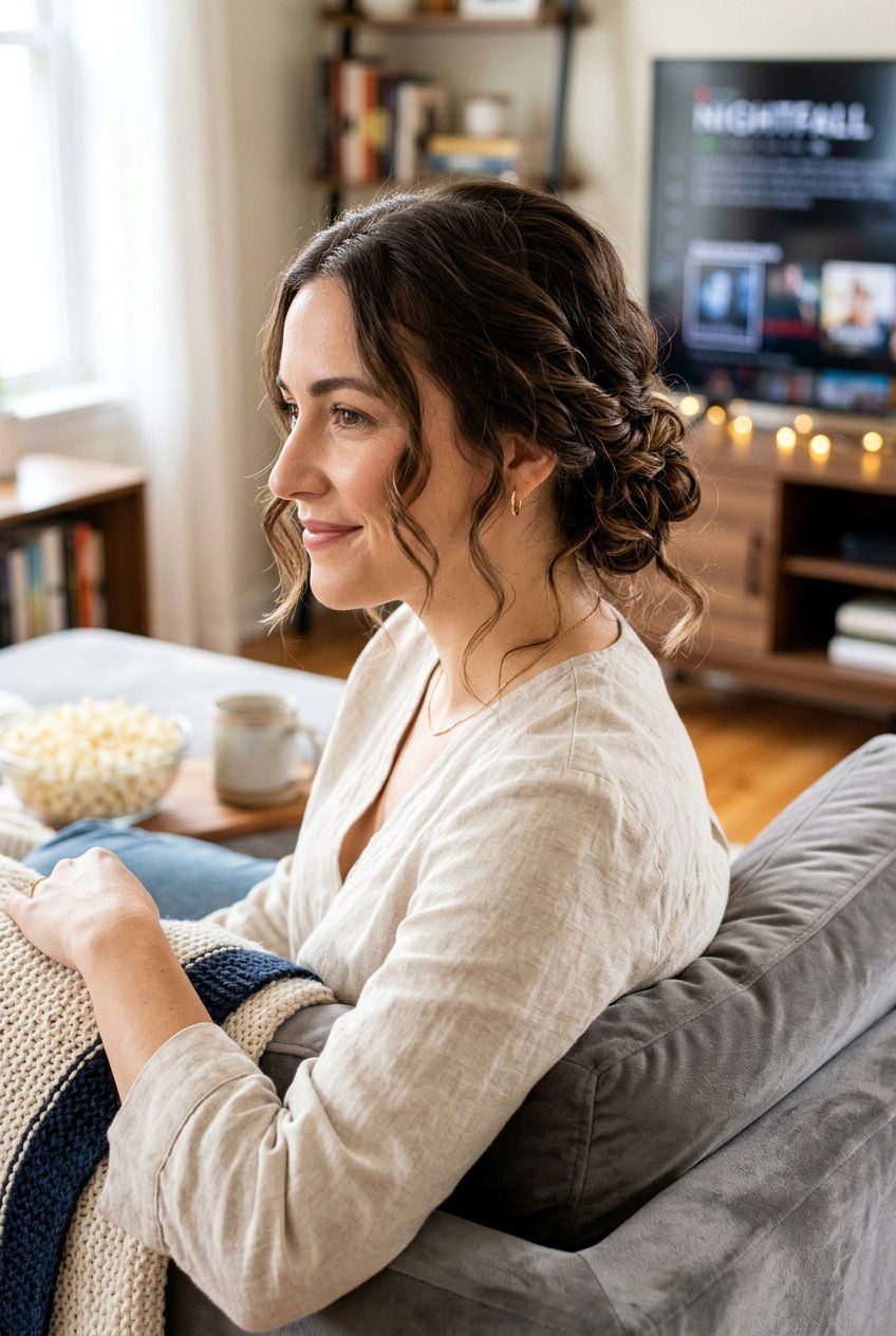 Low Twisted Movie Night Updo - 20 movie night hairstyles - 20 movie night hairstyles