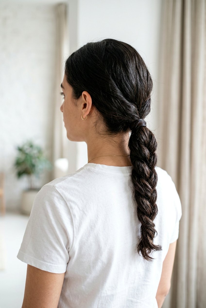 Low Twisted Ponytail - 20 first day of college hairstyle - 20 first day of college hairstyle