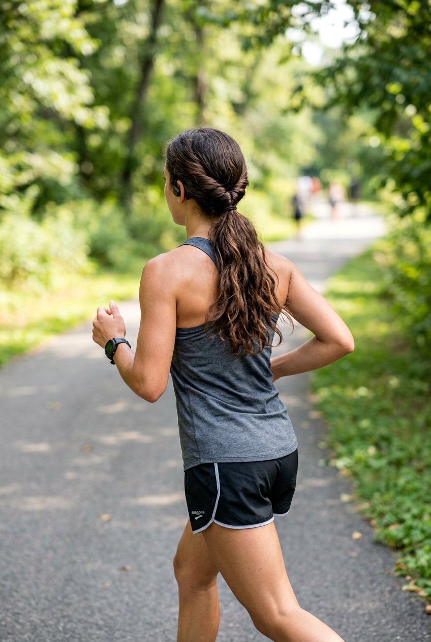 Low Twisted Ponytail For Running - 20 marathon hairstyles for women - 20 marathon hairstyles for women