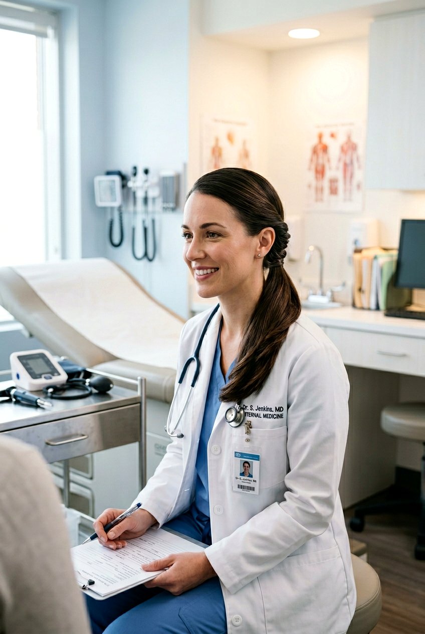 Low Twisted Ponytail For White Coat Days - 20 doctor friendly hairstyles - 20 doctor friendly hairstyles