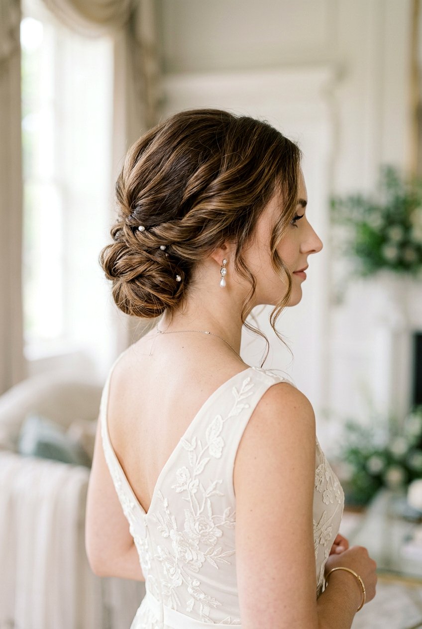 Low Twisted Updo - 20 date night hairstyles - 20 date night hairstyles