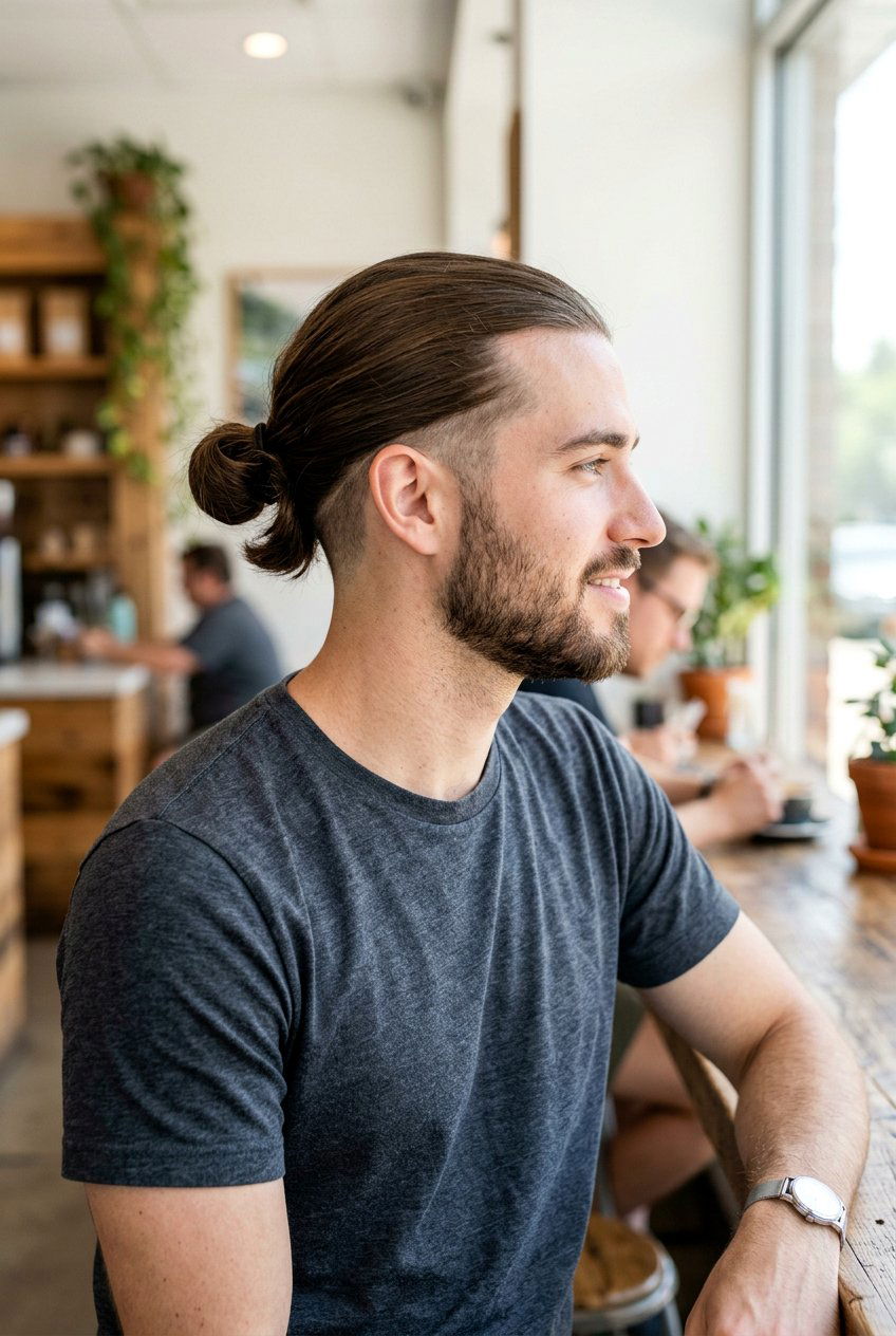 Low Undercut Man Bun - 20 man bun with undercut - 20 man bun with undercut