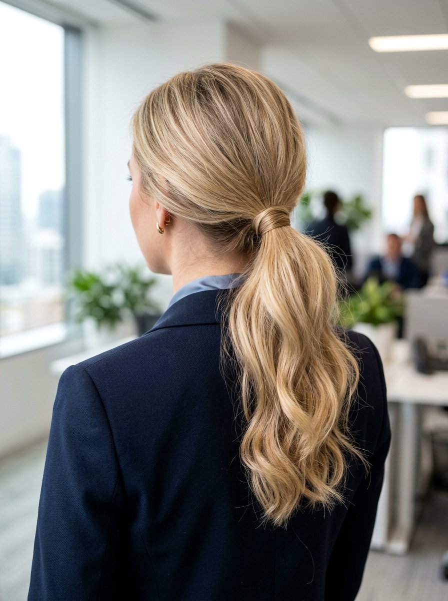 Low Voluminous Ponytail For Fine Hair - 20 quick hairstyle for fine limp hair - 20 quick hairstyle for fine limp hair