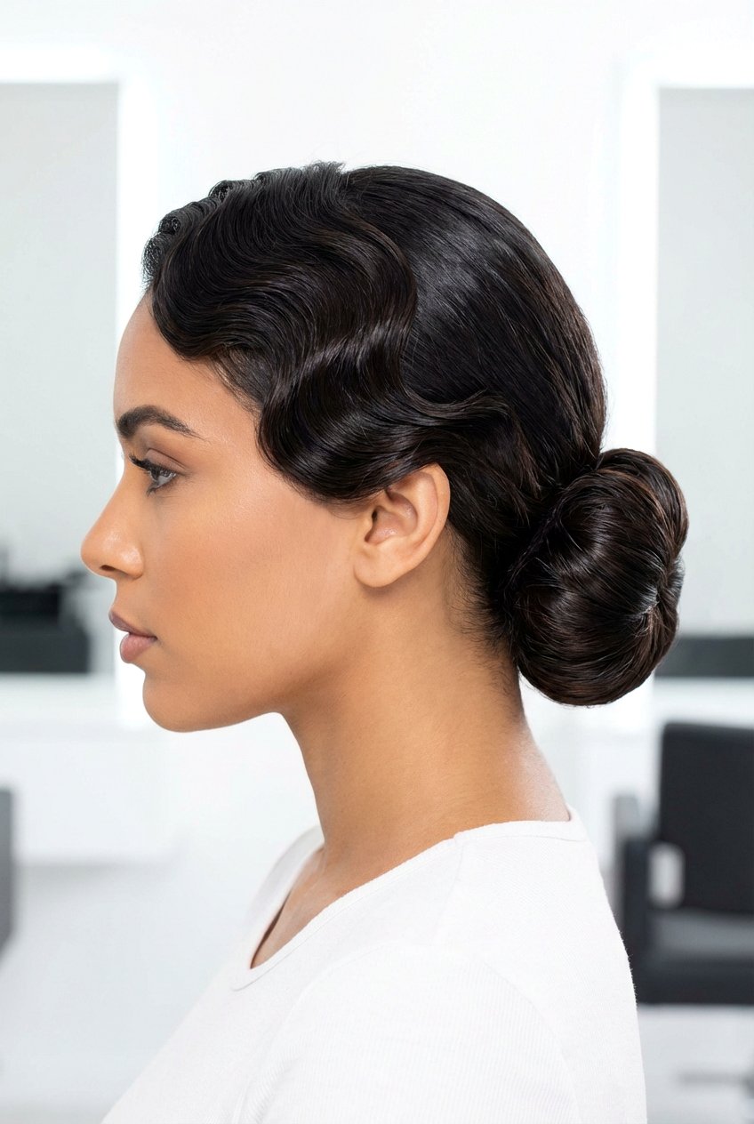 Low bun finger waves - 20 1920s finger wave hair - 20 1920s finger wave hair