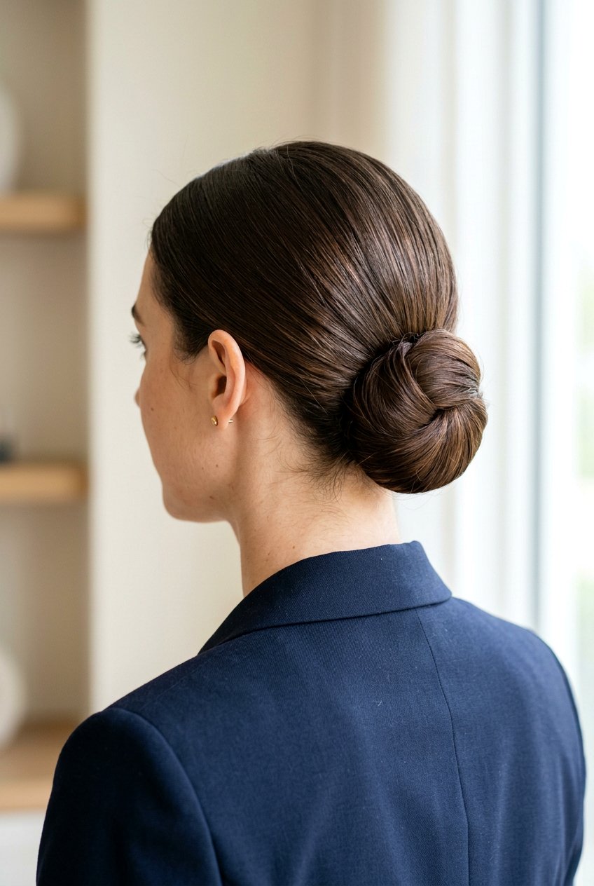 Low chignon - 20 easy updo hairstyles - 20 easy updo hairstyles