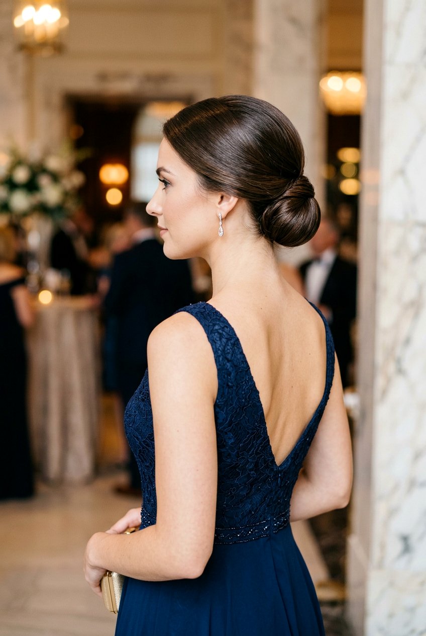 Low chignon with hairspray - 20 frizz proof bun for humid weather - 20 frizz proof bun for humid weather