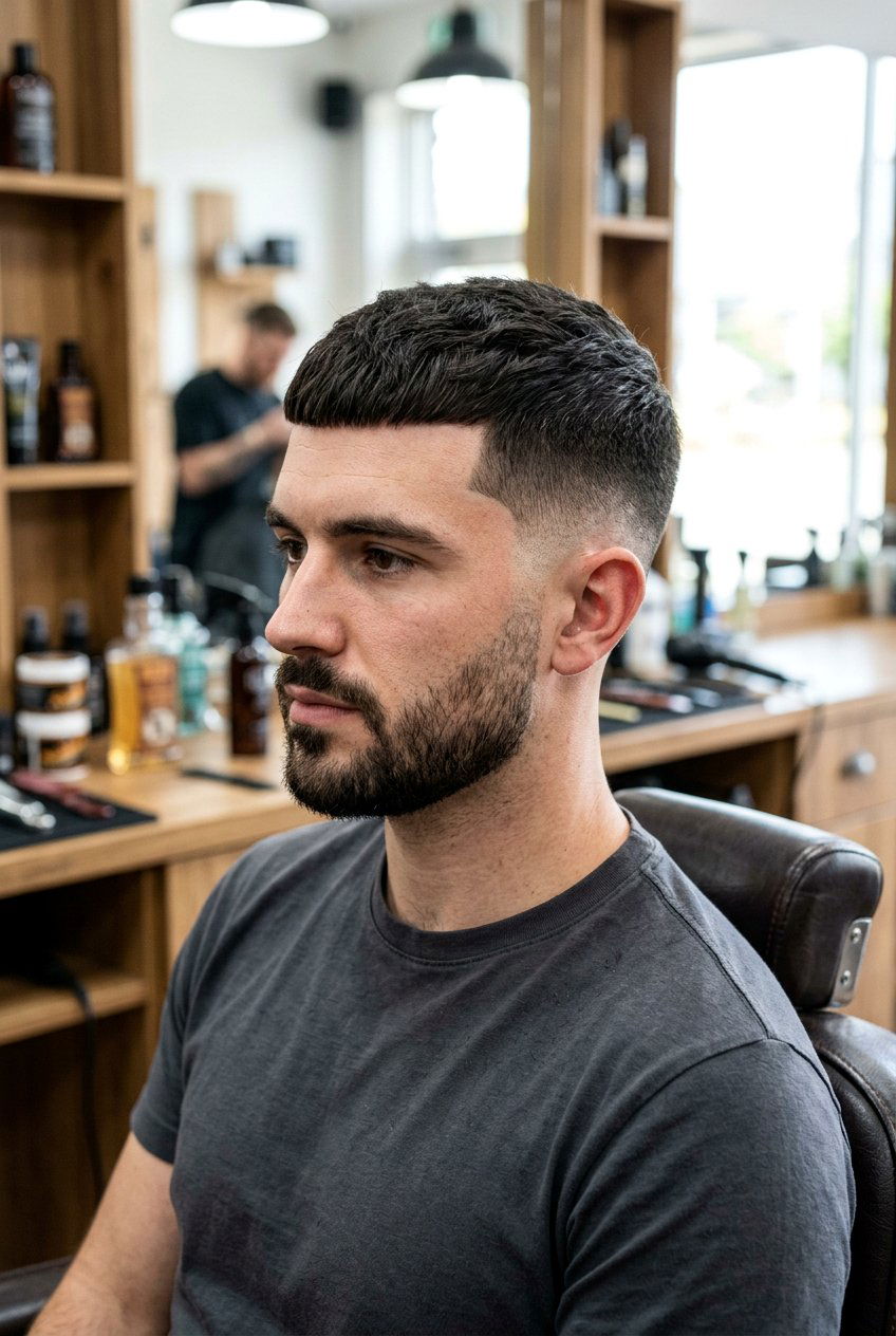 Low fade Caesar haircut - 20 caesar haircut - 20 caesar haircut