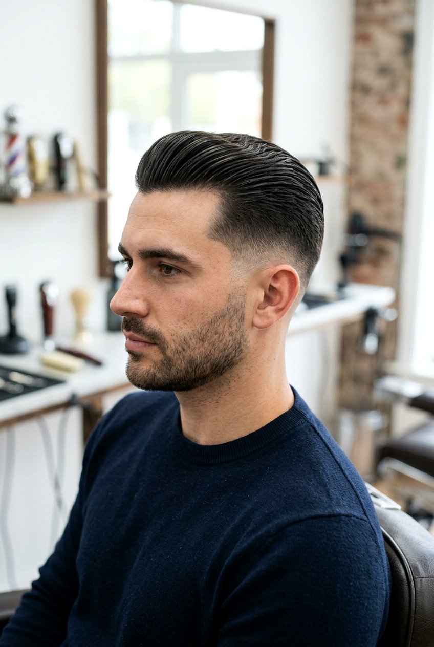 Low fade slick back - 20 slick back haircut for men - 20 slick back haircut for men