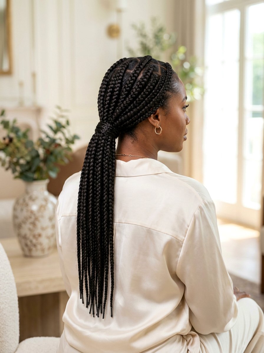 Low jumbo knotless braids ponytail - 20 jumbo knotless braids ponytail - 20 jumbo knotless braids ponytail