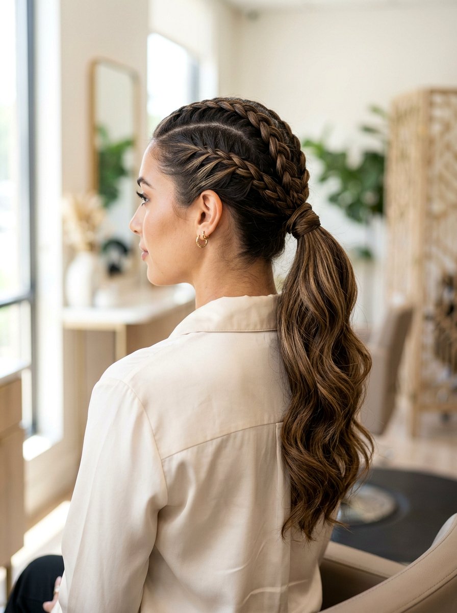Low track braid ponytail - 20 track braid ponytail - 20 track braid ponytail