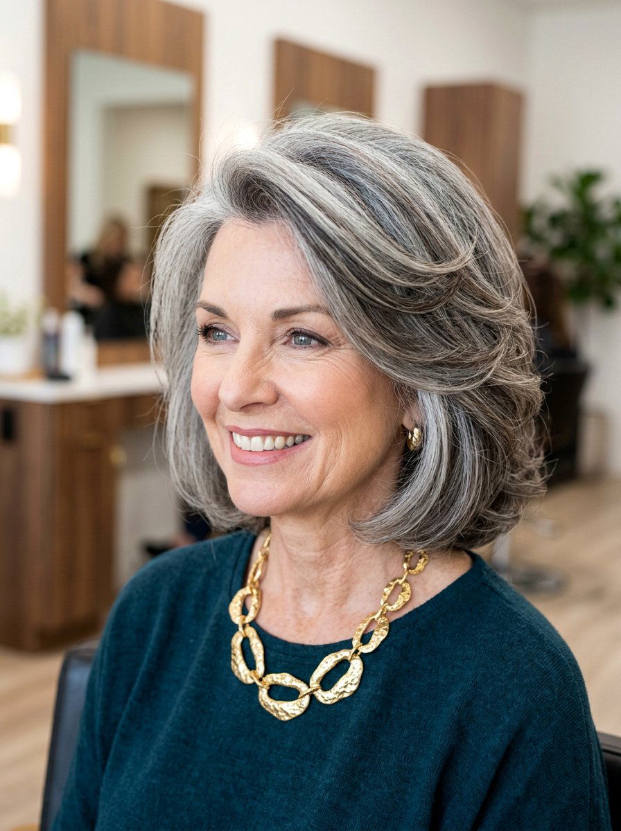 Lowlights for thinning gray hair - 20 salt and pepper lowlights - 20 salt and pepper lowlights