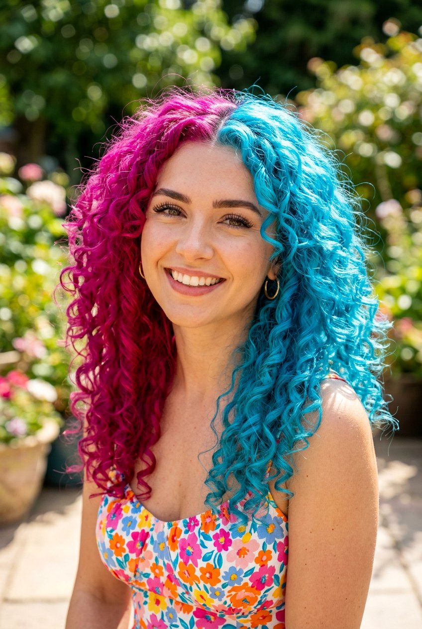 20 Best Alternative Split Hair Color Ideas for Bold Looks