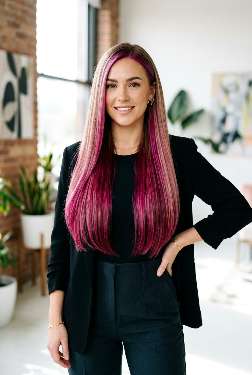 Magenta Balayage Hair - 20 pink balayage hair - 20 pink balayage hair