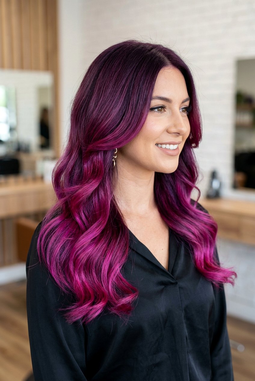 Magenta Color Melt Hair - 20 magenta hair color ideas - 20 magenta hair color ideas