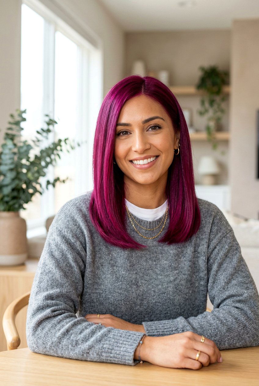 Magenta Hair Color - 20 hair color ideas for tan skin - 20 hair color ideas for tan skin