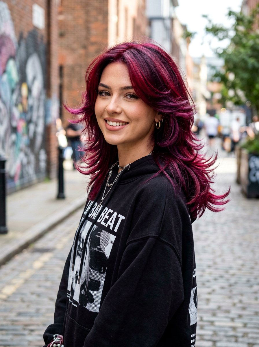 Magenta Red Butterfly Haircut - 20 red butterfly haircut color ideas - 20 red butterfly haircut color ideas