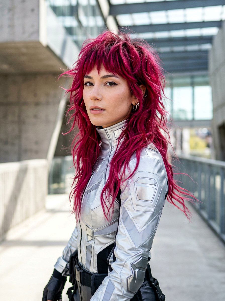 Magenta Wolf Cut - 20 red wolf cut color ideas - 20 red wolf cut color ideas