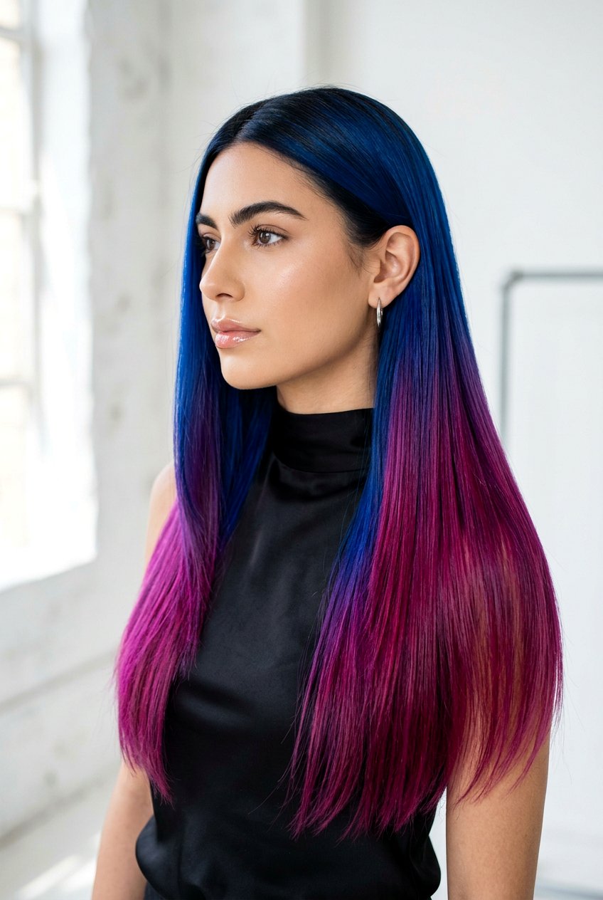 Magenta and Blue Hair Color - 20 magenta hair color ideas - 20 magenta hair color ideas
