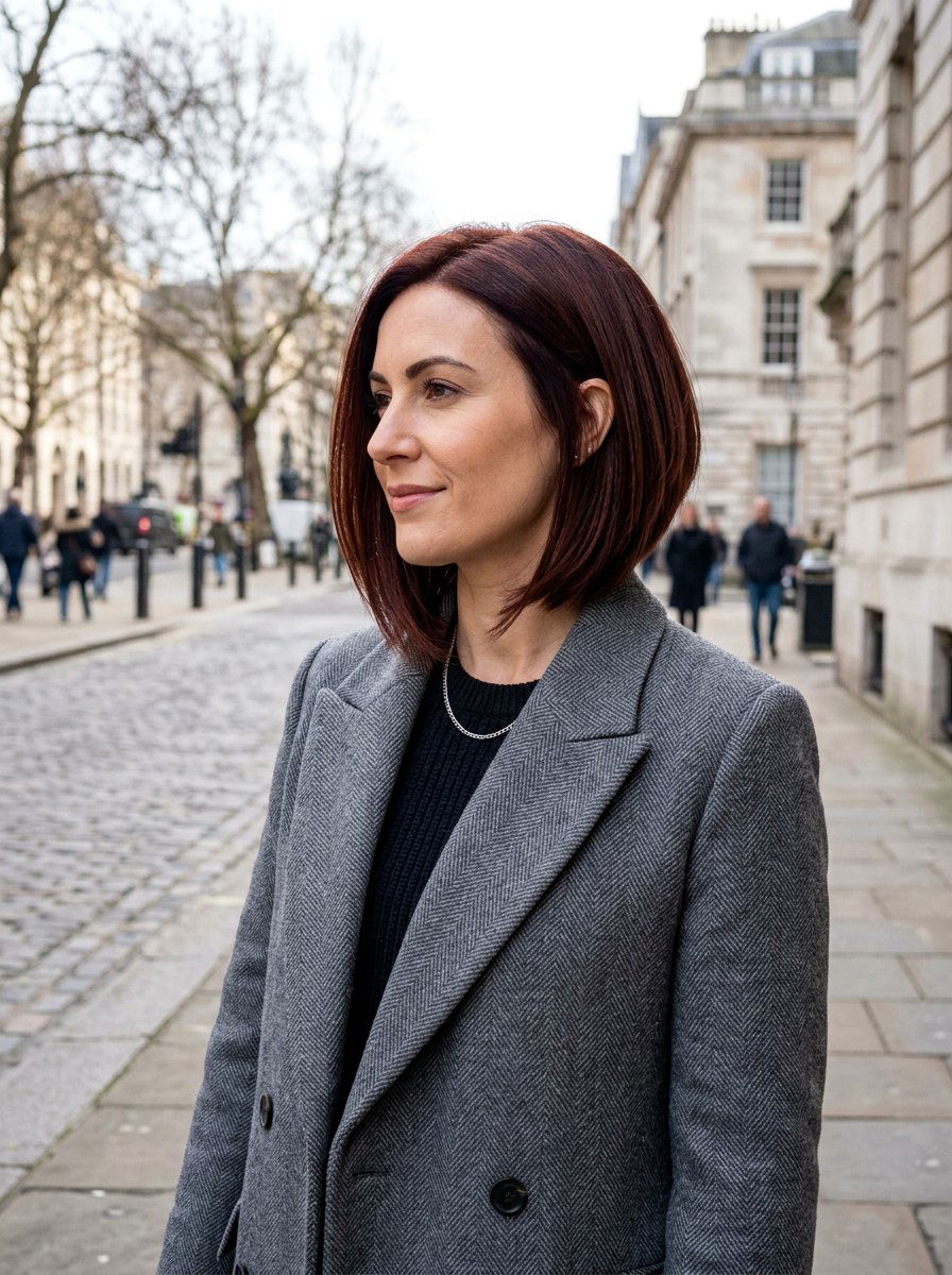 Mahogany A Line Bob - 20 red bob hair color ideas - 20 red bob hair color ideas