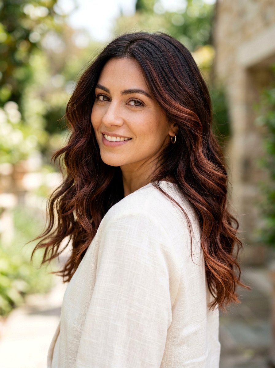 Mahogany Balayage For Dark Hair - 20 summer balayage for dark hair - 20 summer balayage for dark hair