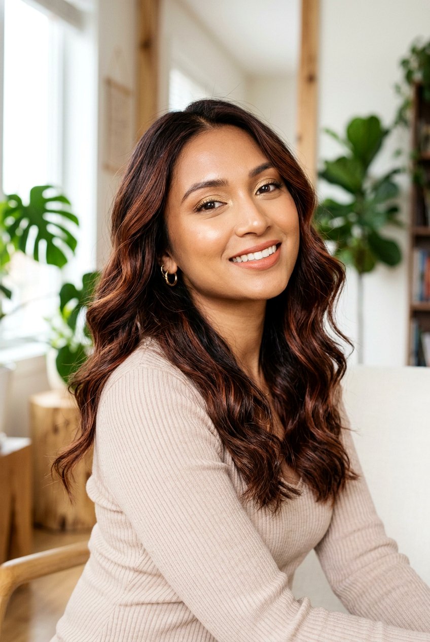 Mahogany Balayage On Brunette Hair For Warm Skin Tones - 20 mahogany balayage on brunette hair - 20 mahogany balayage on brunette hair