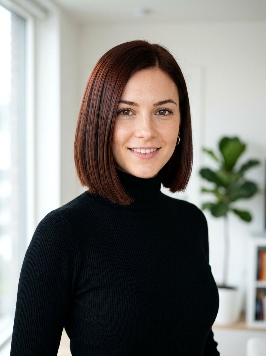 Mahogany Brown Bob Haircut - 20 red brown hair color for winter - 20 red brown hair color for winter