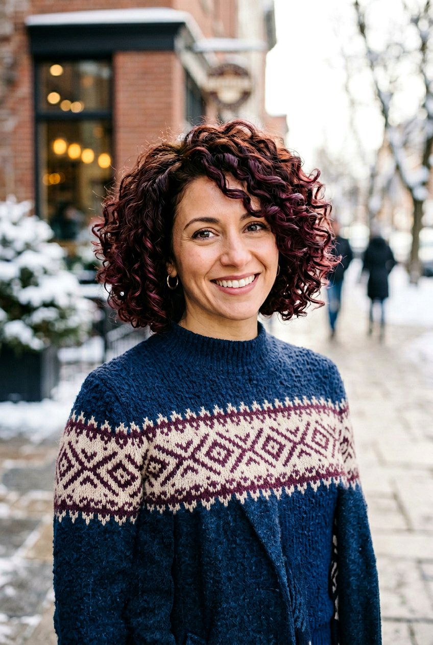 Mahogany Brown Curly Bob - 20 brunette curly bob color ideas - 20 brunette curly bob color ideas