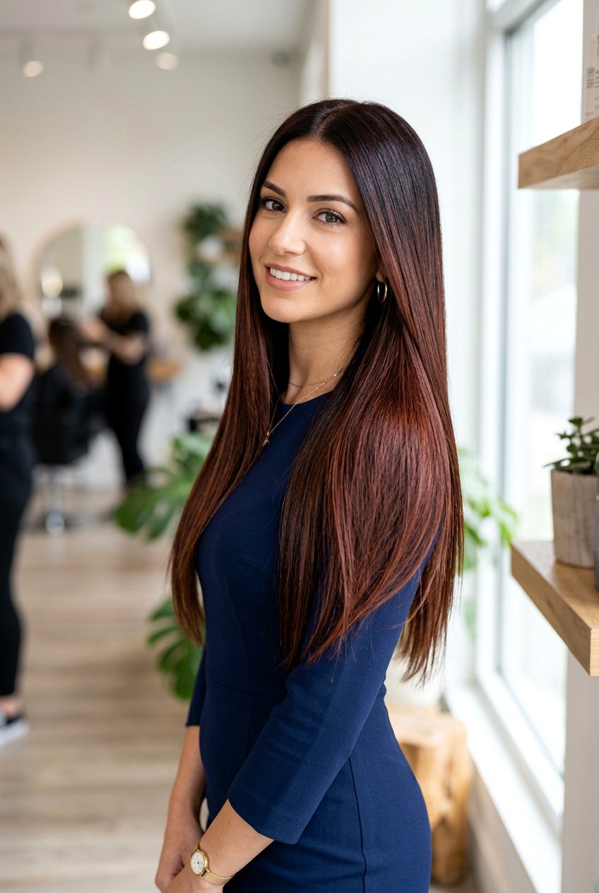 Mahogany Brunette Balayage - 20 modern brunette balayage ideas - 20 modern brunette balayage ideas