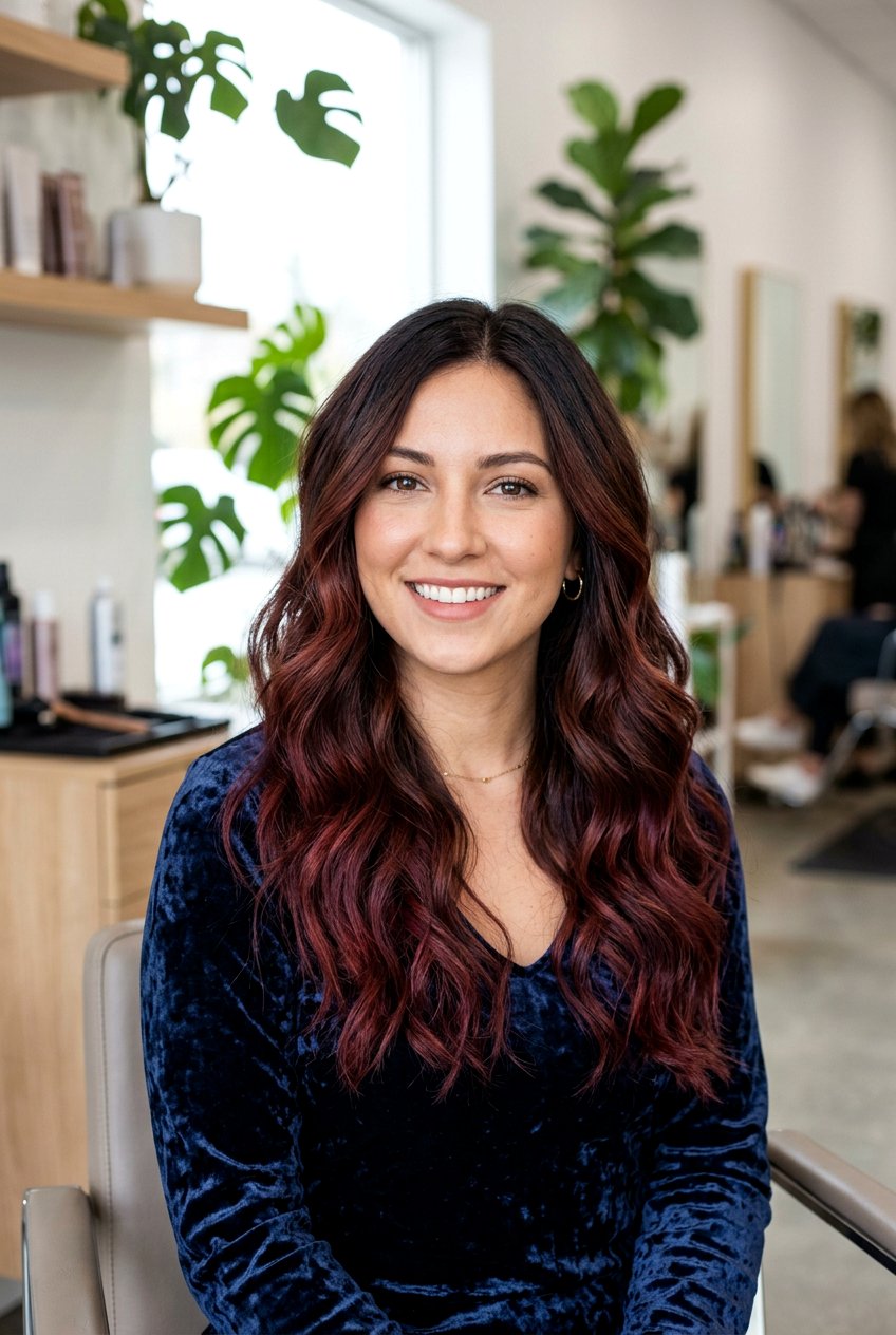 Mahogany Brunette Balayage With Root Melt - 20 brunette balayage with root melt - 20 brunette balayage with root melt