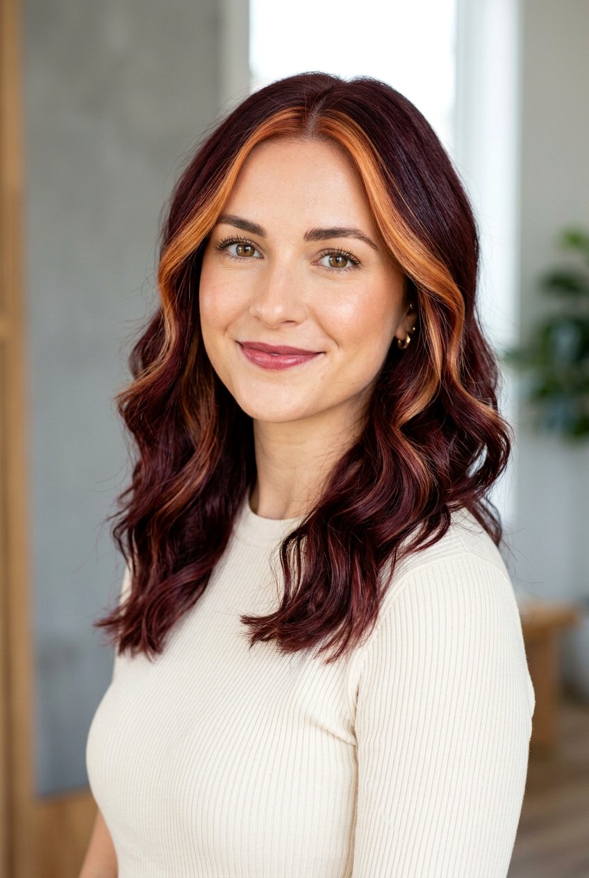 Mahogany Burgundy Hair With Face Framing Highlights - 20 mahogany burgundy hair color - 20 mahogany burgundy hair color