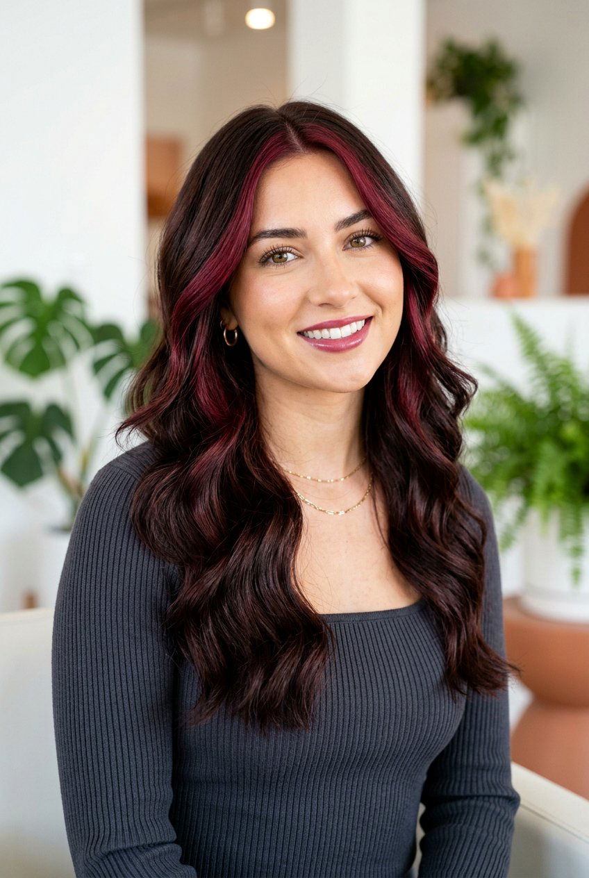 Mahogany Burgundy Hair With Money Piece - 20 mahogany burgundy hair color - 20 mahogany burgundy hair color