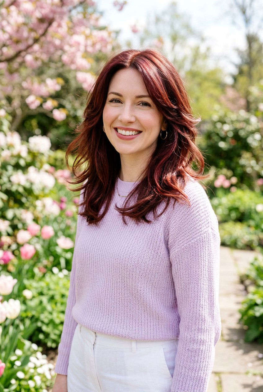 Mahogany Burgundy Highlights For Fair Skin - 20 burgundy highlights for mature women - 20 burgundy highlights for mature women