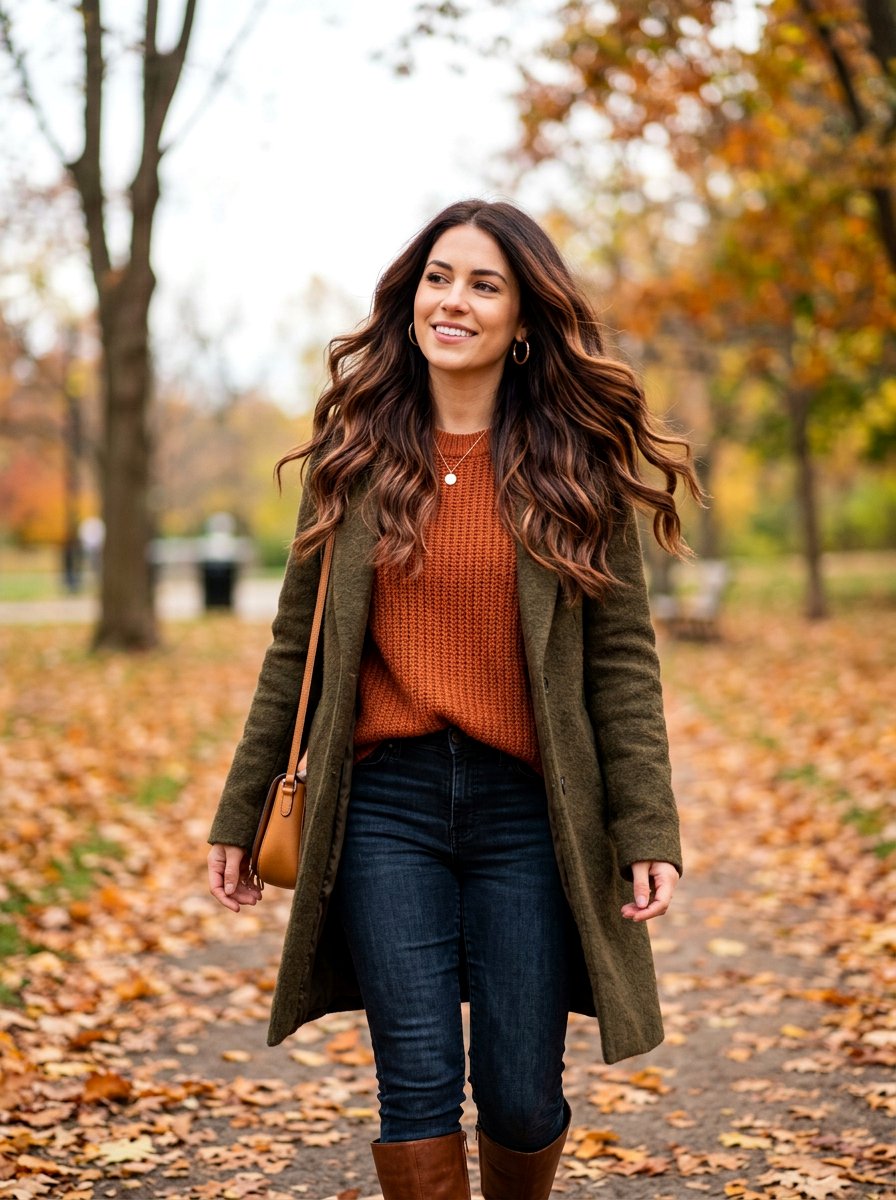 Mahogany Caramel Balayage On Soft Brunette Base - 20 rich brown hair with soft caramel ribbons - 20 rich brown hair with soft caramel ribbons