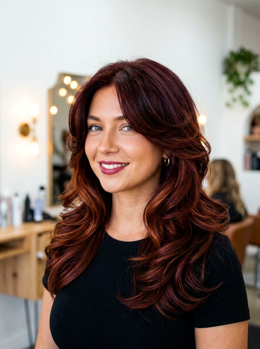 Mahogany Copper Butterfly Haircut - 20 copper butterfly haircut color ideas - 20 copper butterfly haircut color ideas