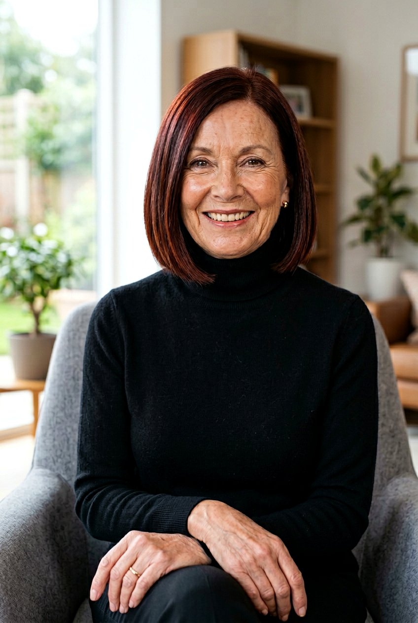 Mahogany Glow - 20 hair color for women over 70 with warm skin tone - 20 hair color for women over 70 with warm skin tone