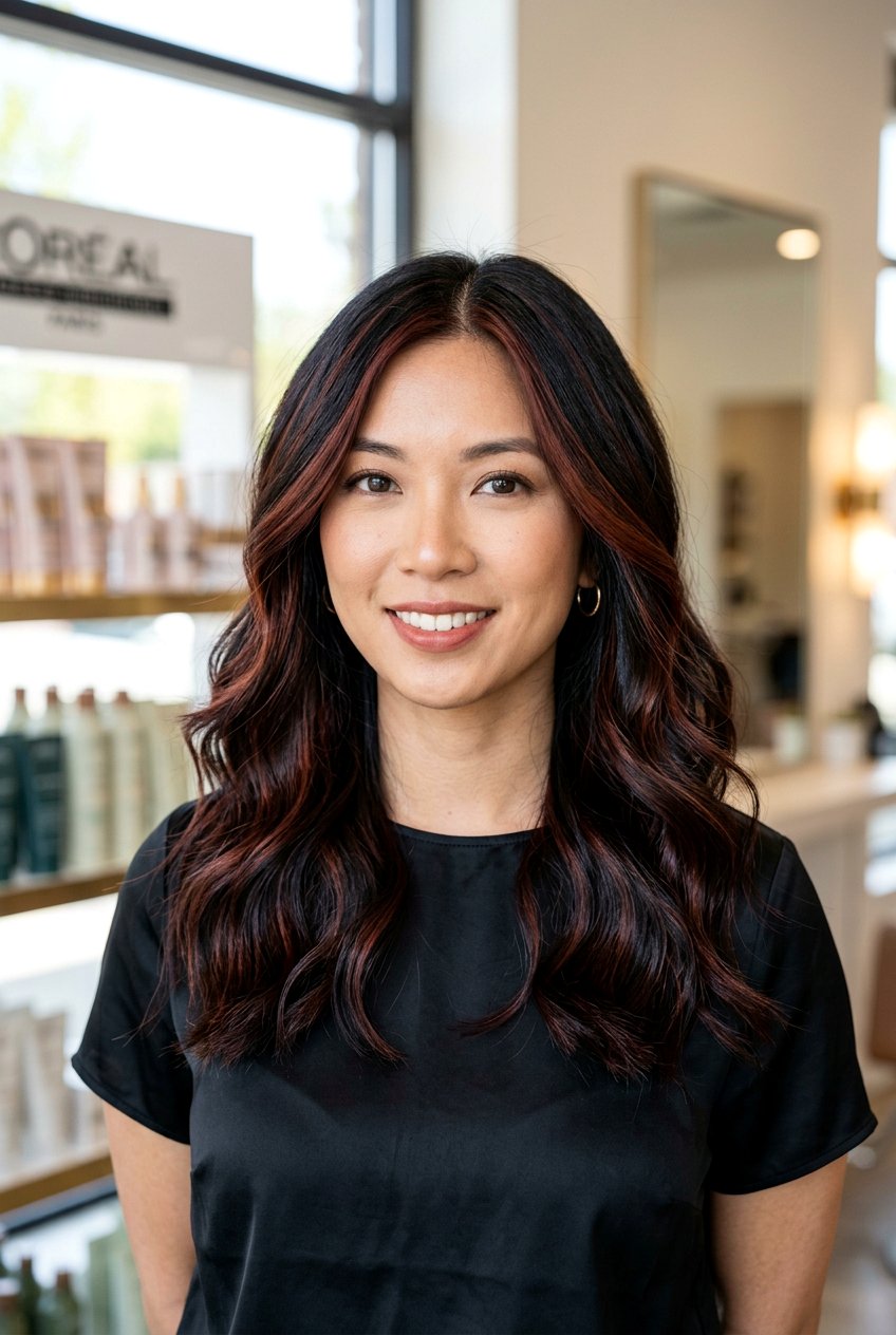 Mahogany Highlights Black Hair - 20 black hair with red highlights - 20 black hair with red highlights