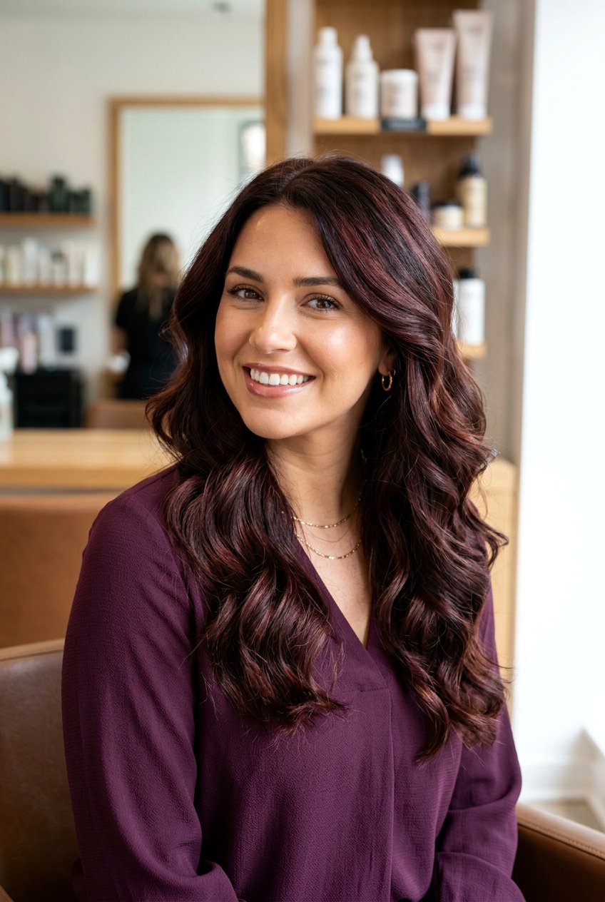 Mahogany Highlights on Brunette Hair - 20 hair color ideas for brunettes with highlights - 20 hair color ideas for brunettes with highlights