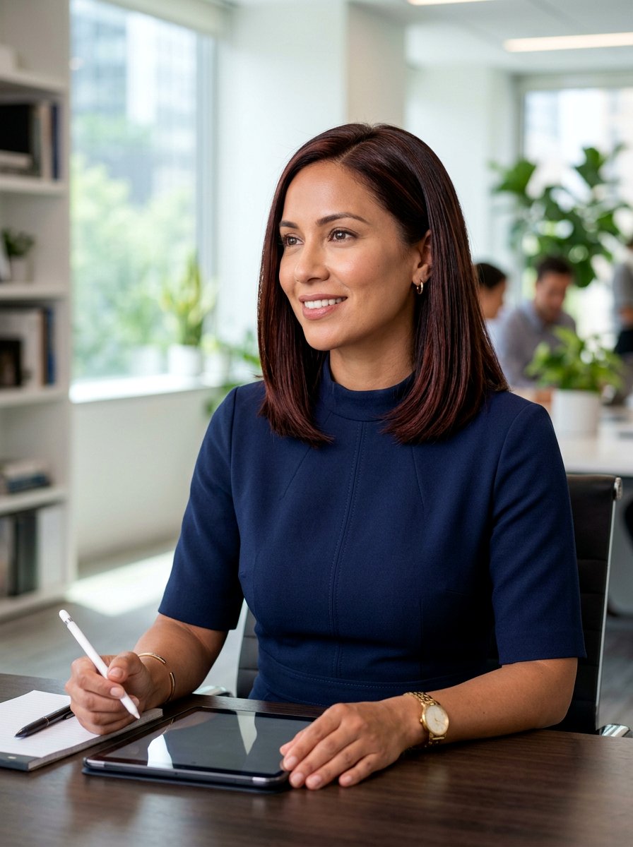 Mahogany Lowlight Shoulder Length Bob - 20 dimensional brunette for shoulder length hair - 20 dimensional brunette for shoulder length hair