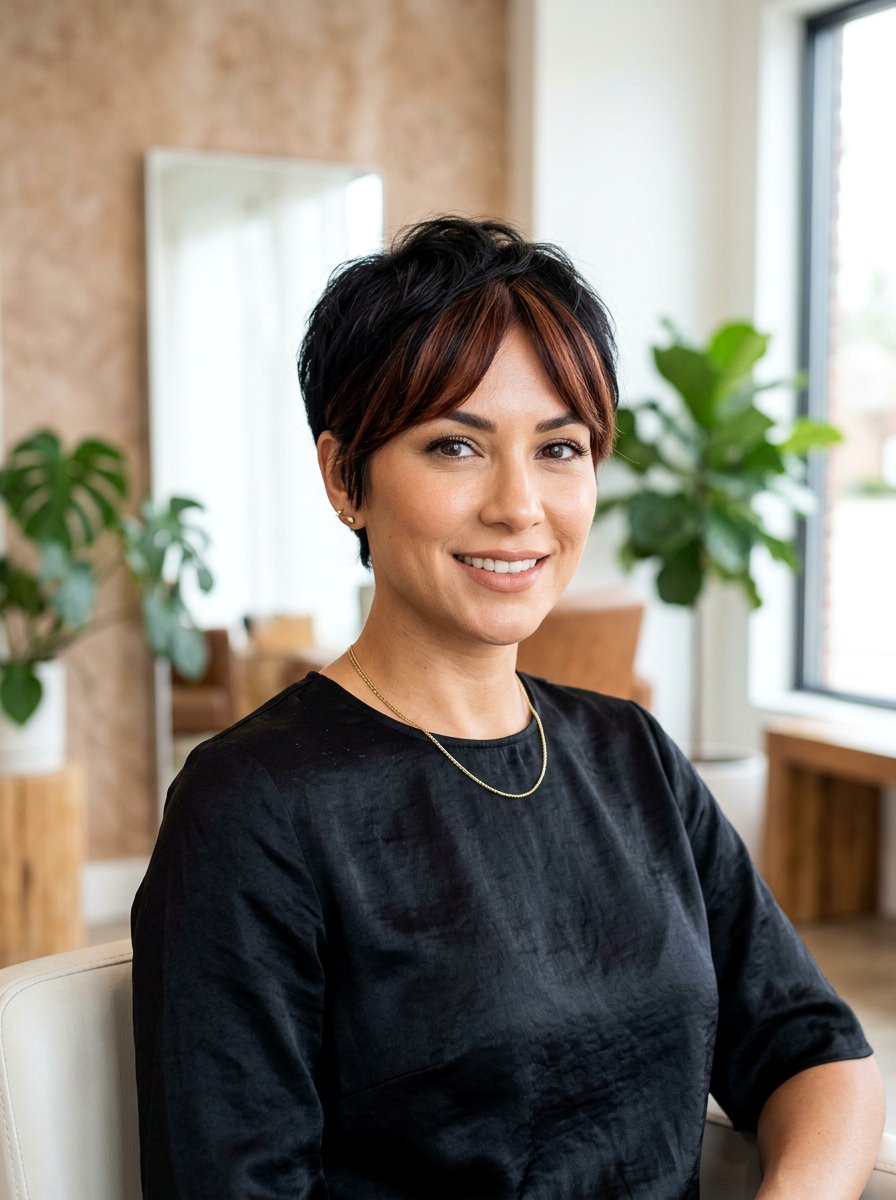 Mahogany Money Piece Black Pixie Cut - 20 red money piece for black hair - 20 red money piece for black hair