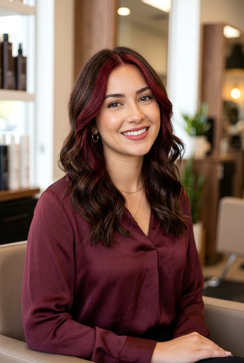 Mahogany Money Piece Dark Brown Shoulder Length Hair - 20 brunette money piece for shoulder length hair - 20 brunette money piece for shoulder length hair