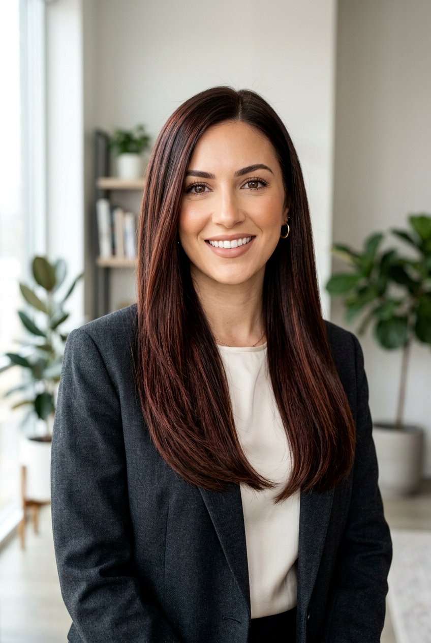 Mahogany Partial Highlights on Brown Hair - 20 partial highlights on brown hair - 20 partial highlights on brown hair