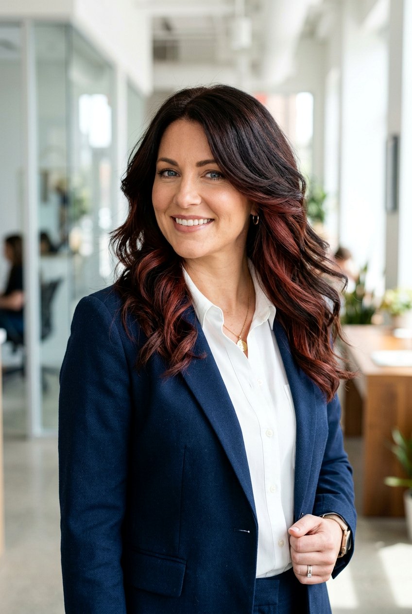 Mahogany Peekaboo Brunette Butterfly Haircut - 20 brunette butterfly haircut color ideas - 20 brunette butterfly haircut color ideas