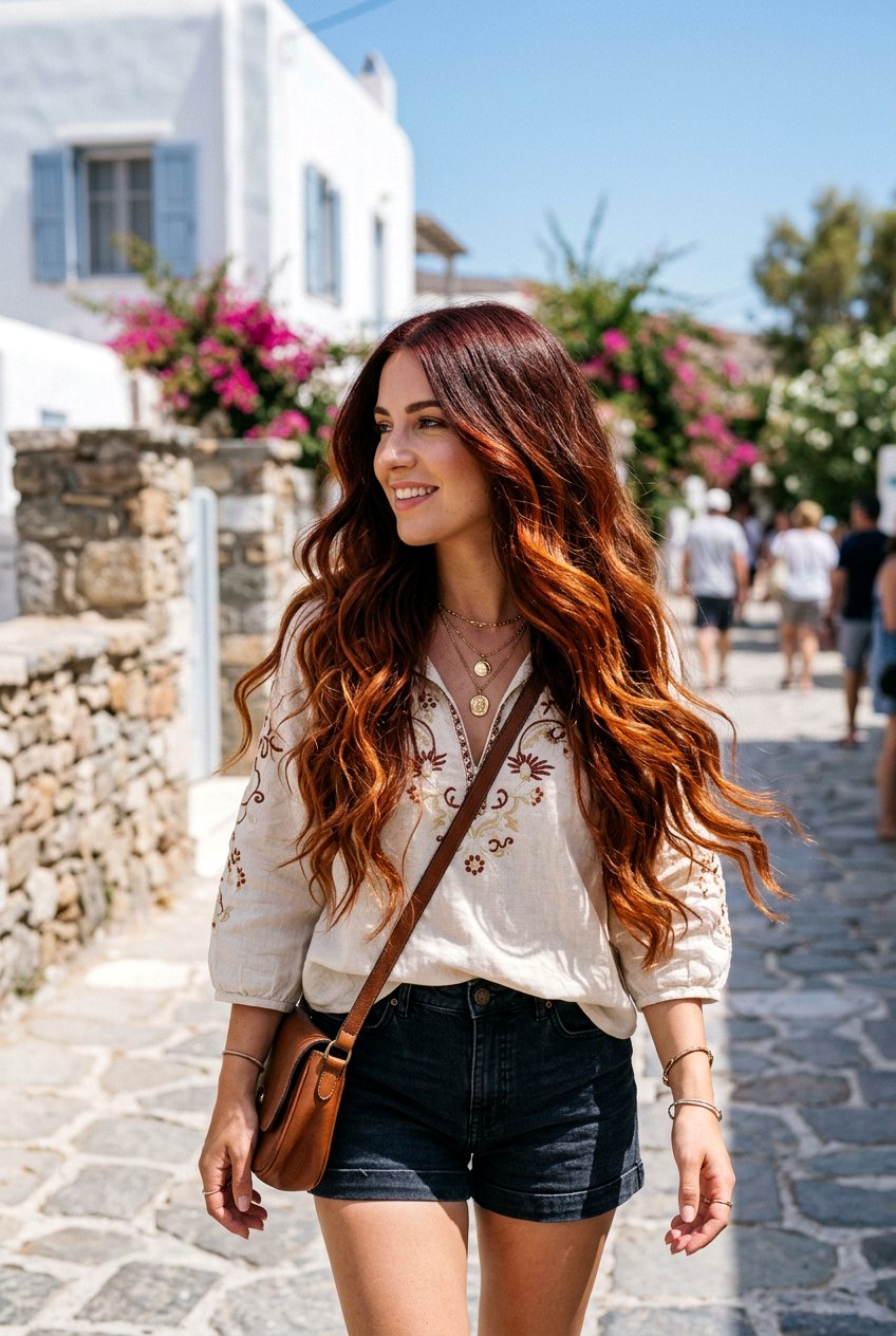 Mahogany Red Balayage - 20 mahogany red brown hair - 20 mahogany red brown hair